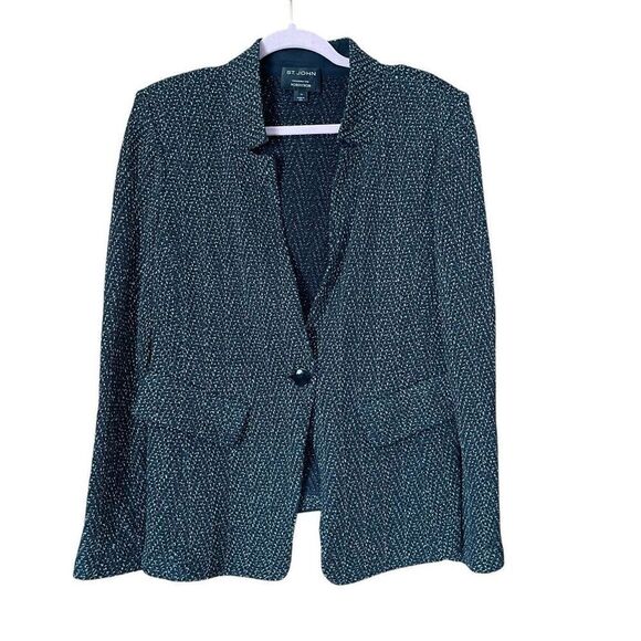 St. John Wool Blend Knit Blazer - Picture 1 of 9